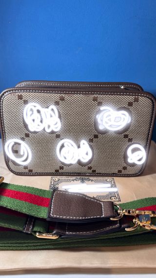 Tracolla  uomo marrone e verde