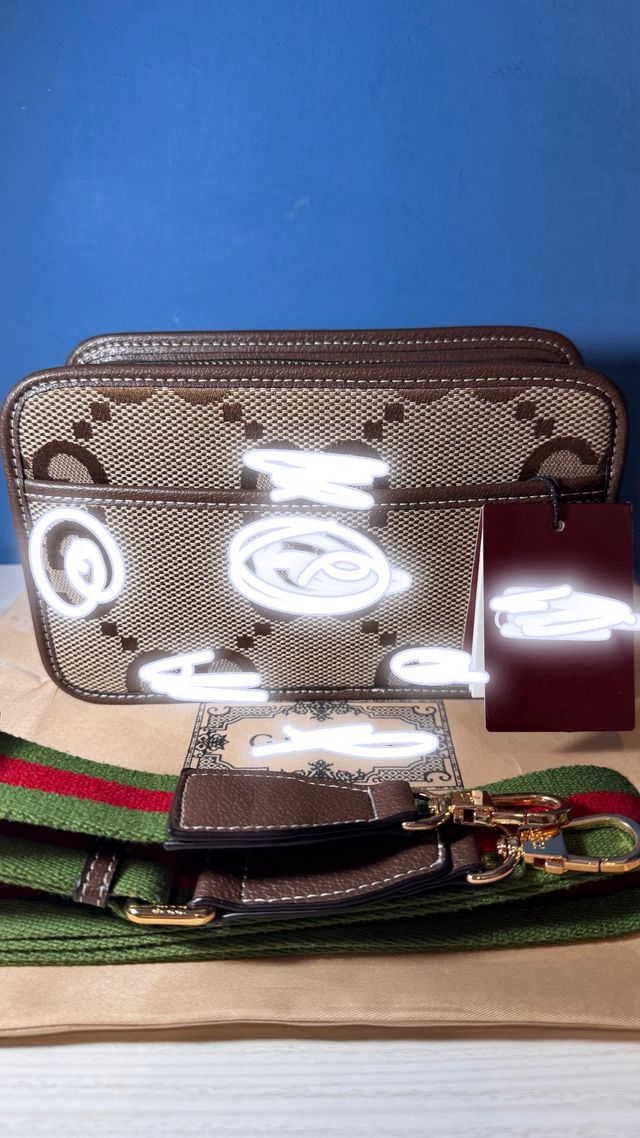 Tracolla  uomo marrone e verde