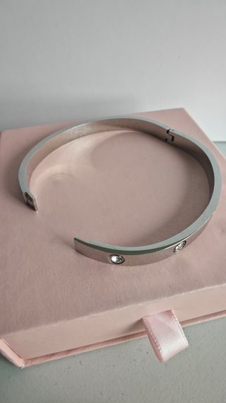 Pulsera Rígida Acero con Circonitas