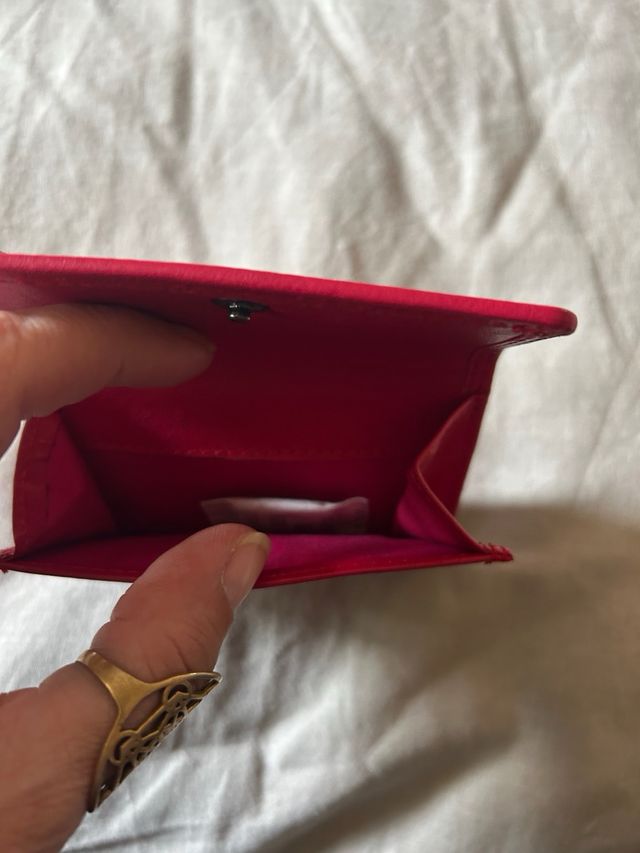 Cartera/Monedero Piel Rojo AD