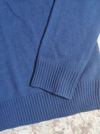 Jersey cuello alto azul mujer Talla S