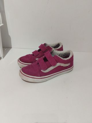 Vans rosas con velcro