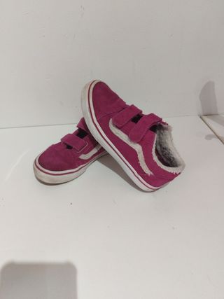 Vans rosas con velcro