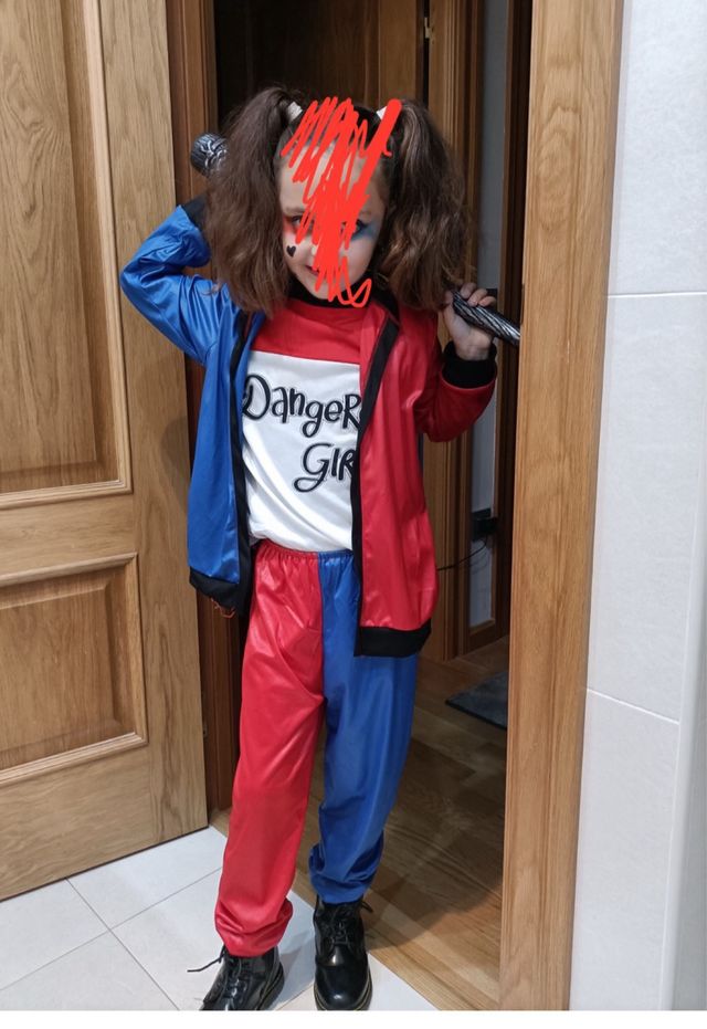 Disfraz Harley Quinn Niña Talla 7-8-9
