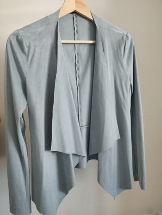 Chaqueta Zara ante azul claro Talla XS