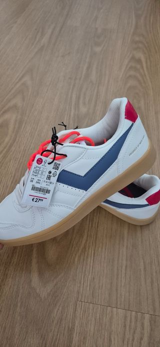 Zapatillas Lefties Blancas y Azules Talla 38