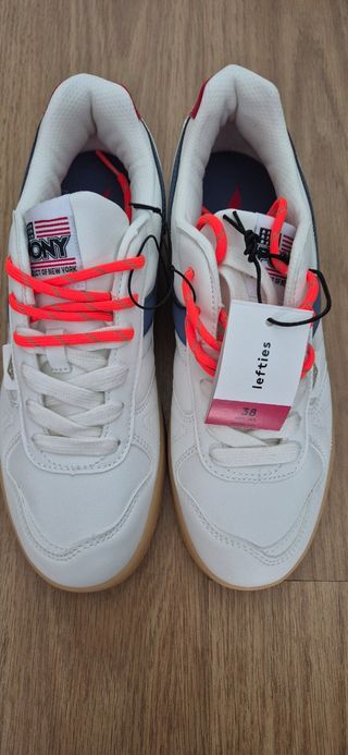Zapatillas Lefties Blancas y Azules Talla 38