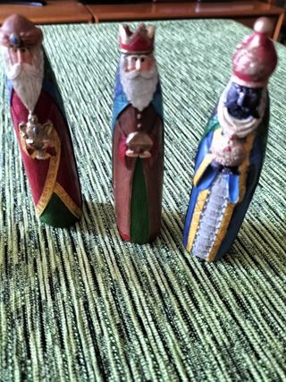 6 Figuras Belén Pintadas a Mano 11cm