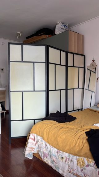 Biombo decorativo estilo Mondrian