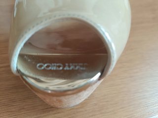 Sandalias cuña charol beige Jimmy Choo