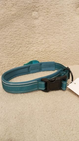 Coleira para cão verde com porta-localizador
