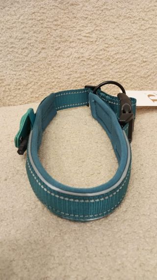 Coleira para cão verde com porta-localizador