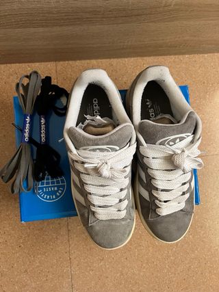 Adidas Campus Gris y Blanco