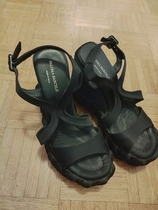 Sandali Paloma Barcelo zeppe nere