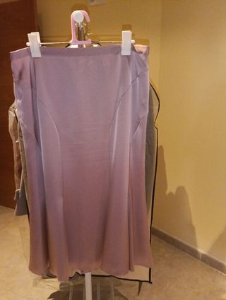Vestido de fiesta verde y rosa