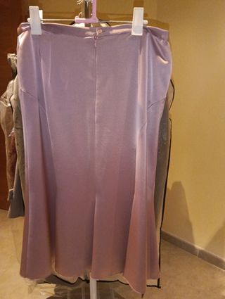 Vestido de fiesta verde y rosa