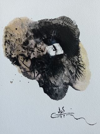 Arte original abstracto acuarela