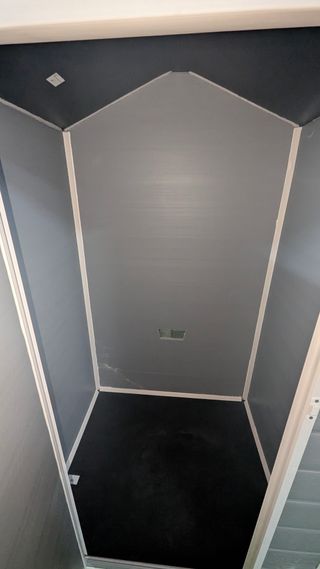 Caseta de resina gris 123x196x98 cm