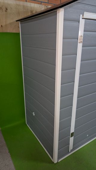 Caseta de resina gris 123x196x98 cm