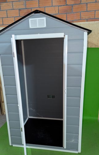 Caseta de resina gris 123x196x98 cm