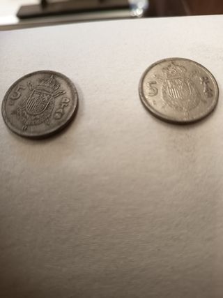 2 Monedas 5 Pesetas
