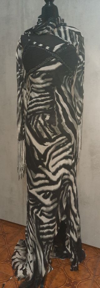 Abito lungo donna fantasia zebrata
