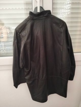 Chaqueta de piel negra mujer