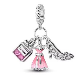 Charm Vestido Zapato Perfume Pulsera Pandora plata