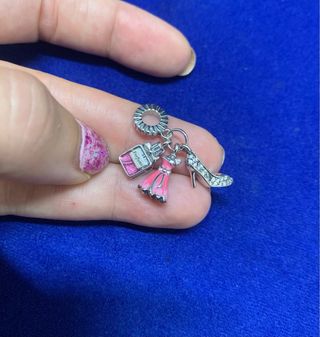 Charm Vestido Zapato Perfume Pulsera Pandora plata