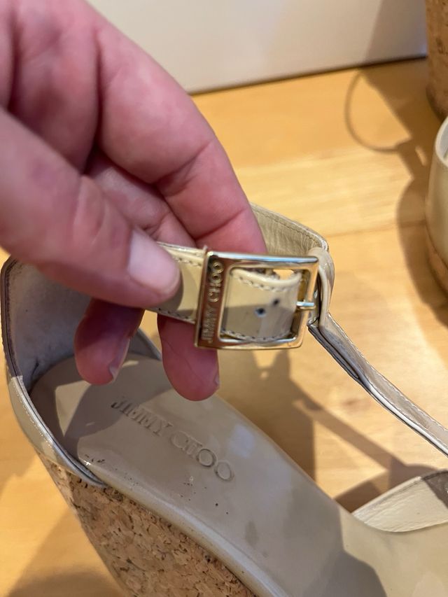 Cuñas Jimmy Choo Beige-nude