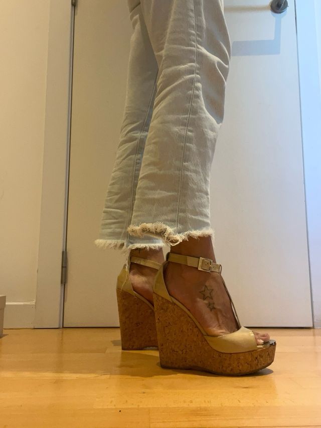 Cuñas Jimmy Choo Beige-nude