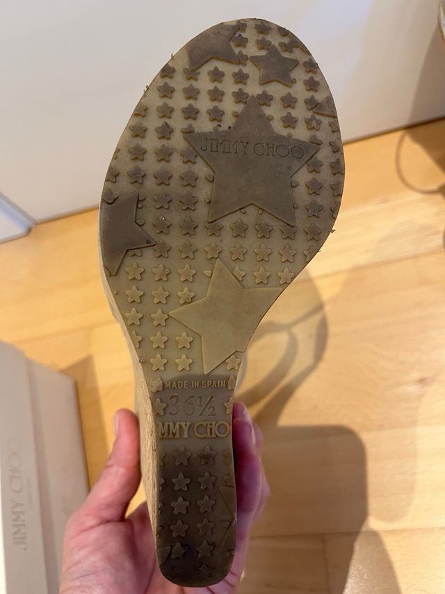 Cuñas Jimmy Choo Beige-nude