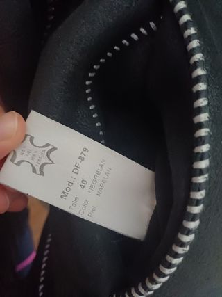 Chaqueta de piel natural, forro de borrego