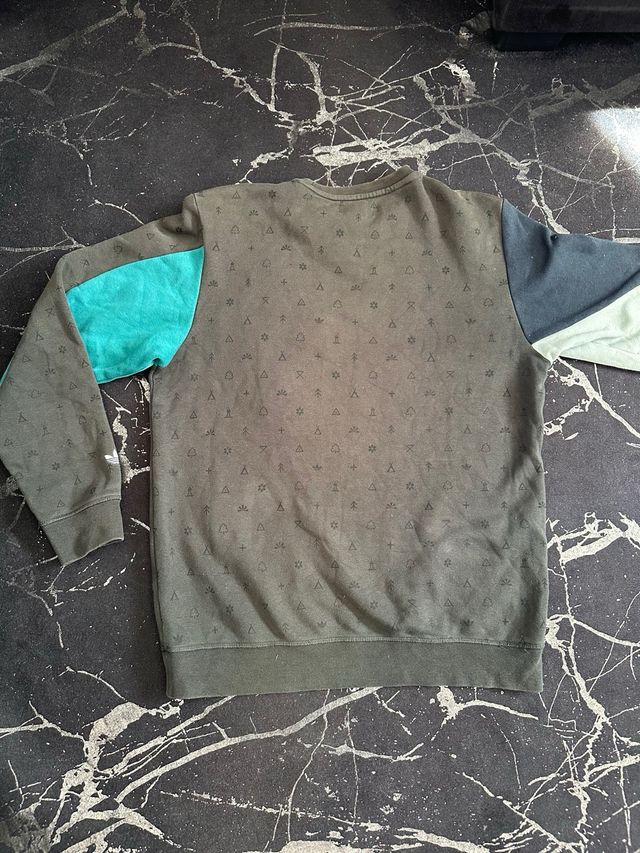 Sudadera Adidas verde y turquesa