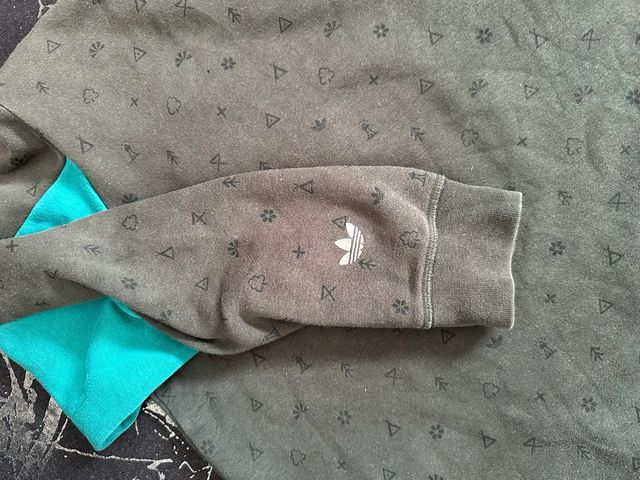 Sudadera Adidas verde y turquesa