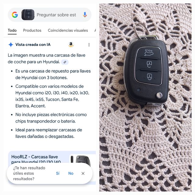 Carcasa Llave Hyundai 3 Botones