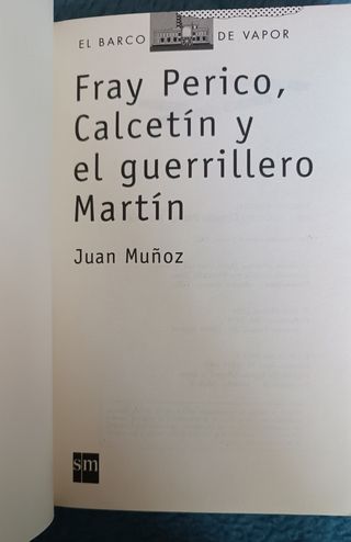 Libro Fray Perico,Calcetín y el guerrillero Martín