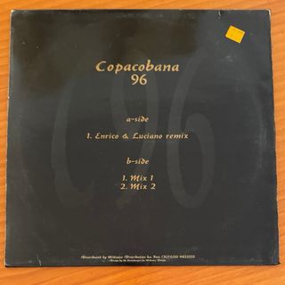 Barry Manilow - Copacobana 96, disco de vinilo