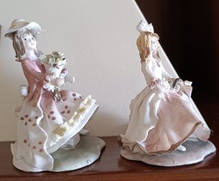 Coppia statuine ceramica Capodimonte