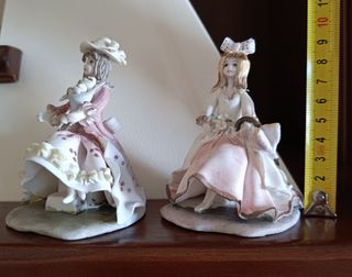 Coppia statuine ceramica Capodimonte