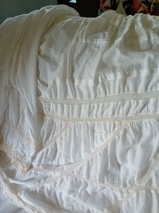 Cancán y pololos fallera blancos