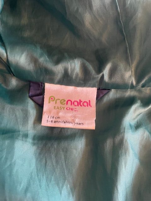 Piumino Prènatal blu con cappuccio