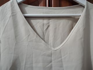 Blusa beige manga larga SHEIN
