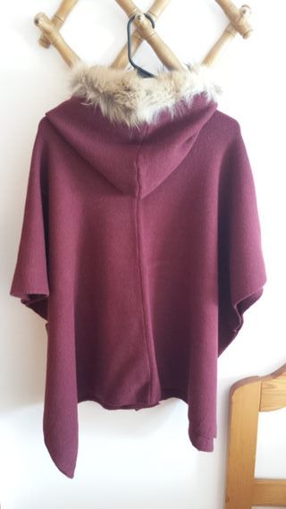 Capa con pelo natural talla única