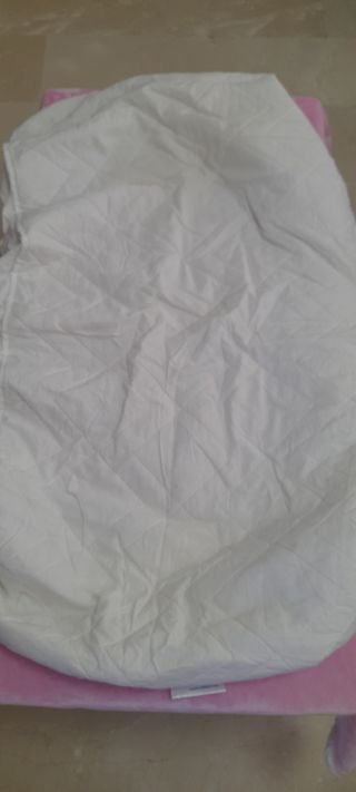 Cubre colchón cuna blanco