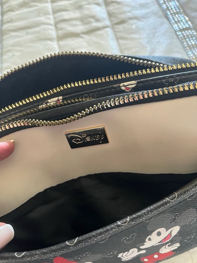 Bandolera Disney Negra y Beige