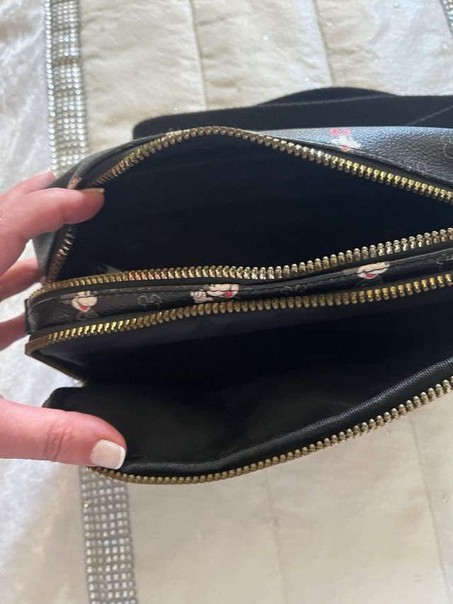 Bandolera Disney Negra y Beige