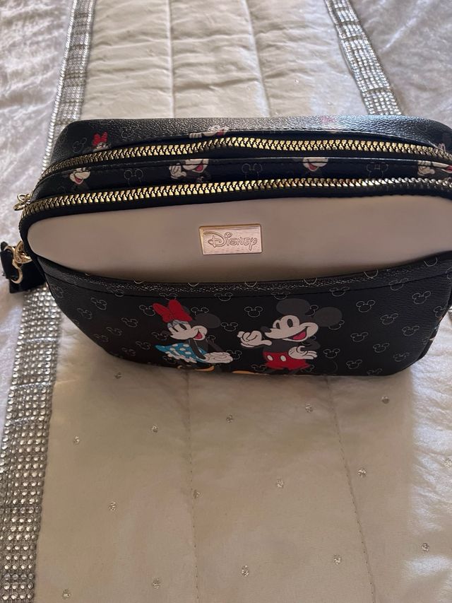 Bandolera Disney Negra y Beige