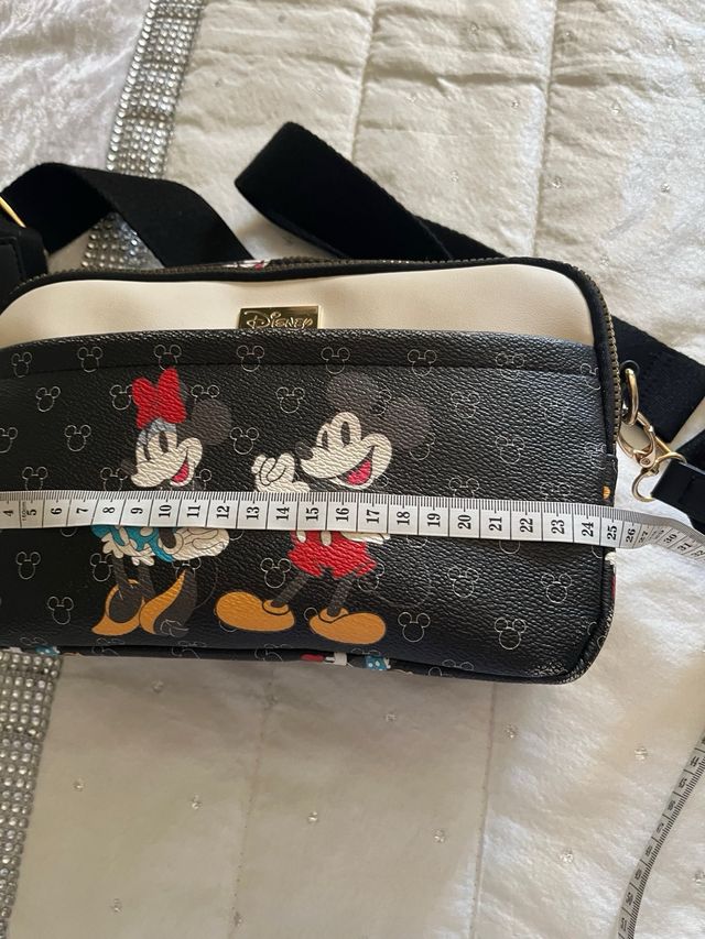 Bandolera Disney Negra y Beige