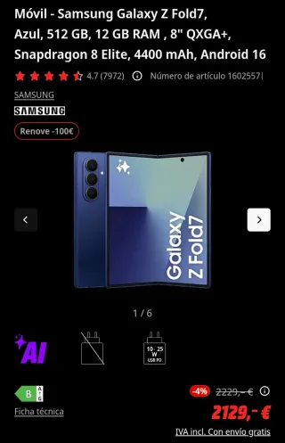 Samsung z fold7 512GB